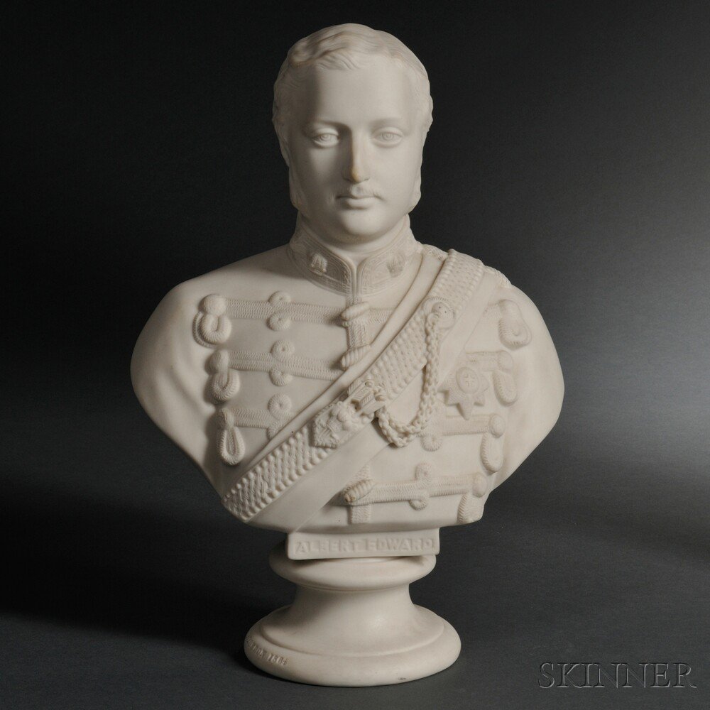 Appraisal: Staffordshire Parian Bust of Albert Edward England c after a