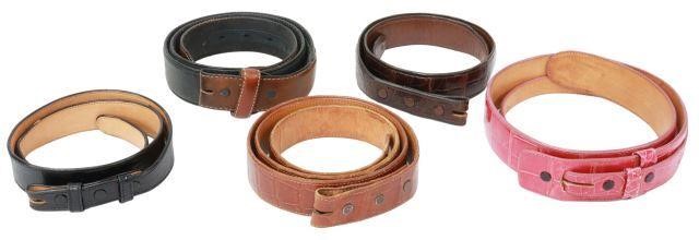 Appraisal: lot of Ladies western leather belts buckles not included including