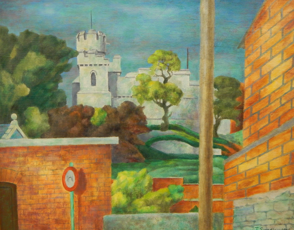 Appraisal: Joseph Smedley - Lincoln Castle from Drury Lane oil on