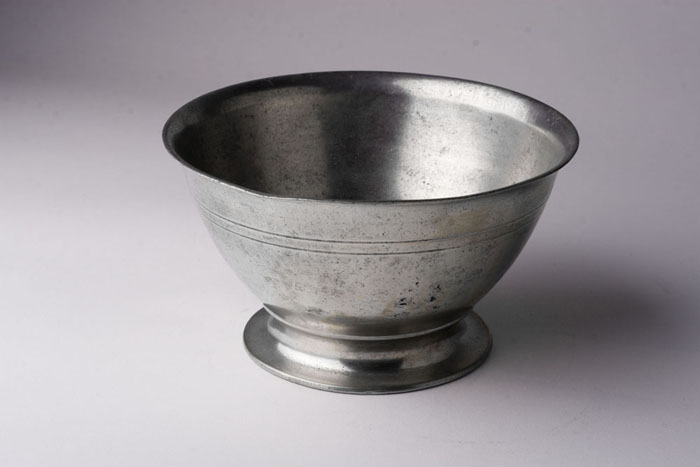 Appraisal: PEWTER BASIN PROBABLY PHILADELPHIA CIRCA - Height inches diameter inches