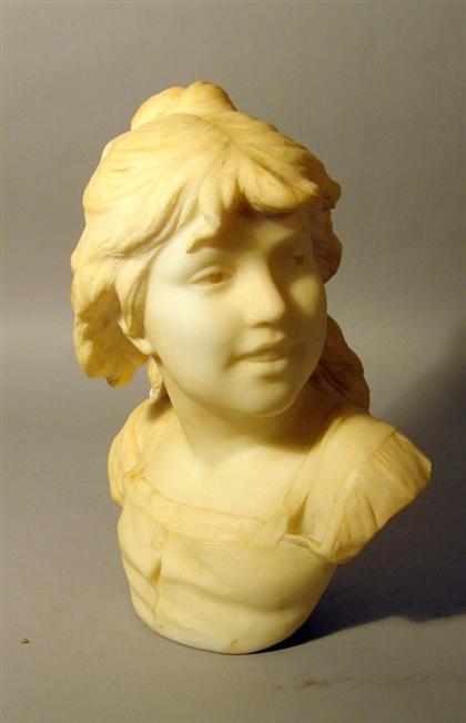 Appraisal: Italian marble bust of a young womana piazza th century