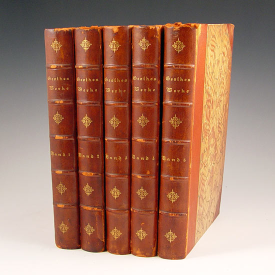 Appraisal: VOLUME GERMAN ILLUSTRATED SET JOHANN GOETHE'S WERKE Leather bound volume