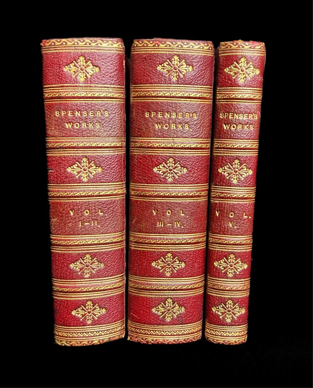 Appraisal: THE POETICAL WORKS OF EDMUND SPENSER VOLUMES The Poetical Works