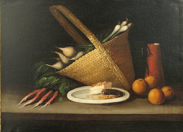 Appraisal: Spanish School late th early th Century A still life