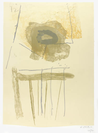 Appraisal: ROBERT MOTHERWELL Chair Color lithograph on Rives BFK - x