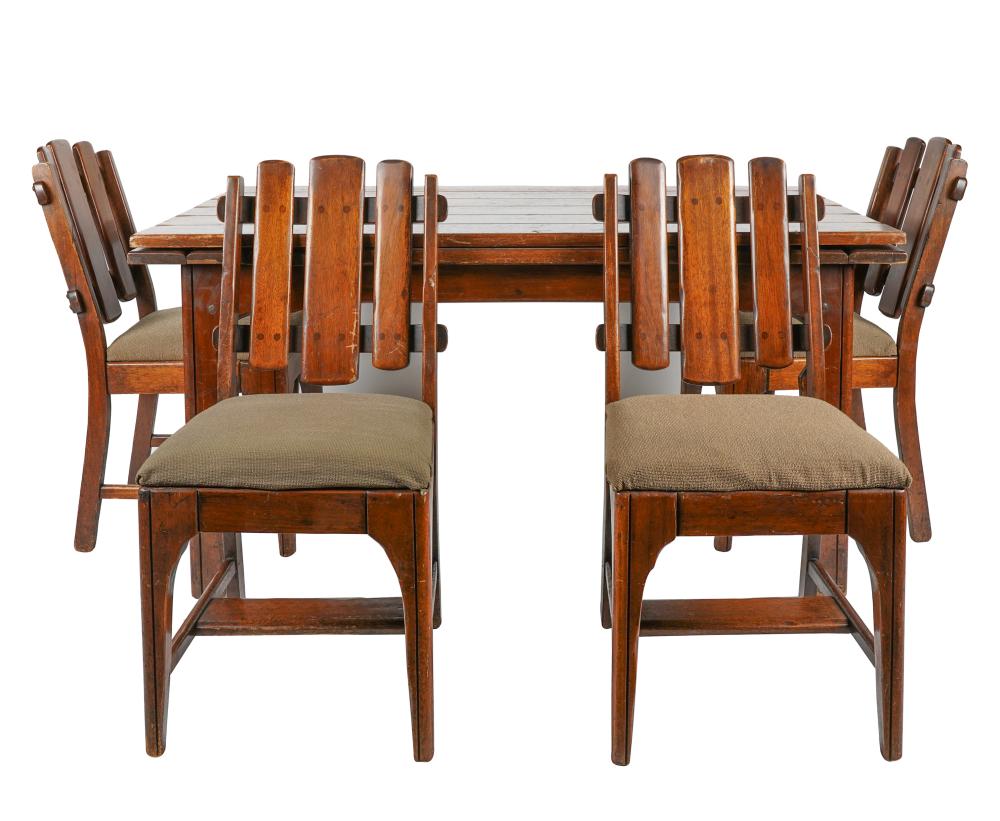 Appraisal: DEL REY DINING SETeach piece with manufacturer's label the table