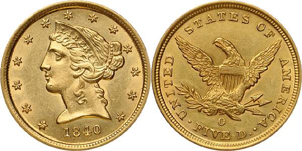 Appraisal: -O A highly lustrous example of the first half eagle