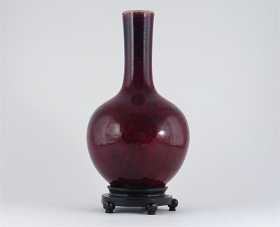 Appraisal: A Chinese red flamb glazed bottle vase th century cm