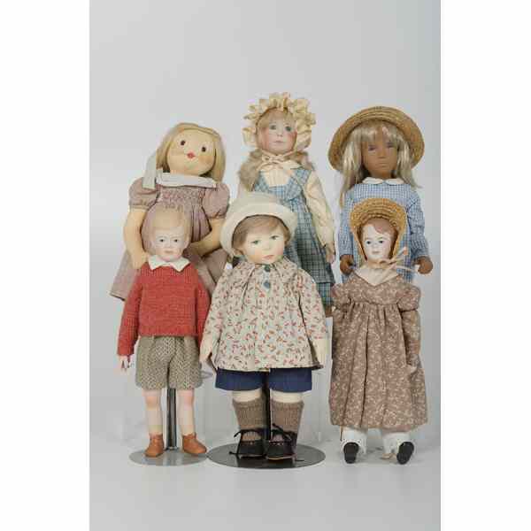 Appraisal: American and German Bisque and Cloth Dolls America and Germany