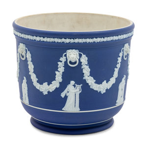 Appraisal: A Wedgwood Jasperware Cache Pot with impressed Wedgwood mark to