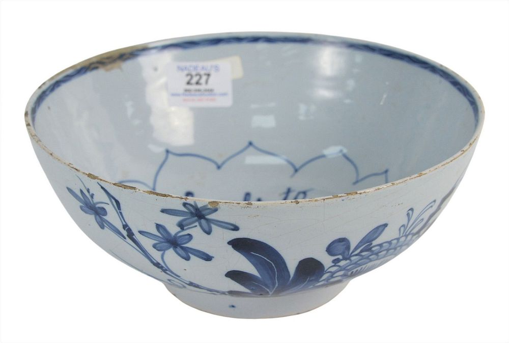 Appraisal: Delft Bowl interior marked Success to British Arms in America