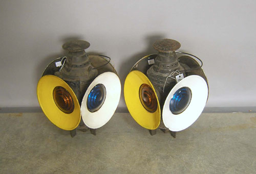 Appraisal: Pair of Dressel railroad lanterns h