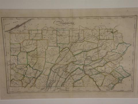 Appraisal: Colored and engraved map of Pennsylvania from an unknown atlas