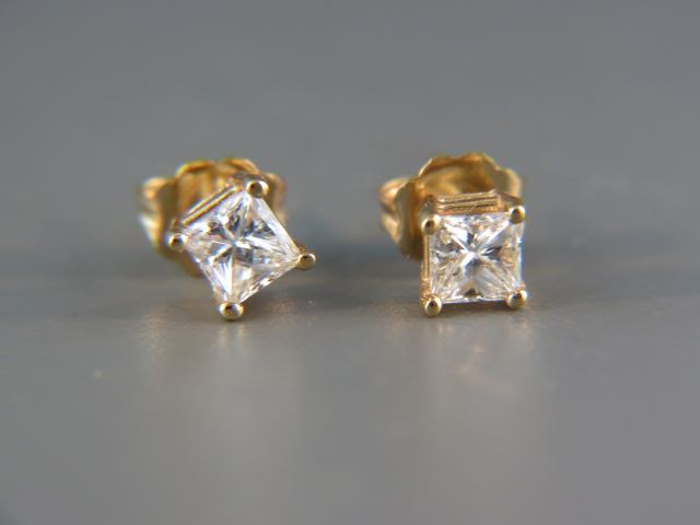 Appraisal: Diamond Stud Earrings carat square modified brilliant VS clarity H-I