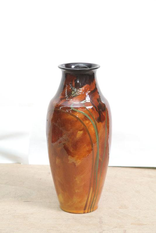 Appraisal: LARGE WELLER VASE A marked Weller Aurelian vase with Poppy