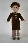 Appraisal: DOLL - SFBJ bisque swivel head child with brown glass