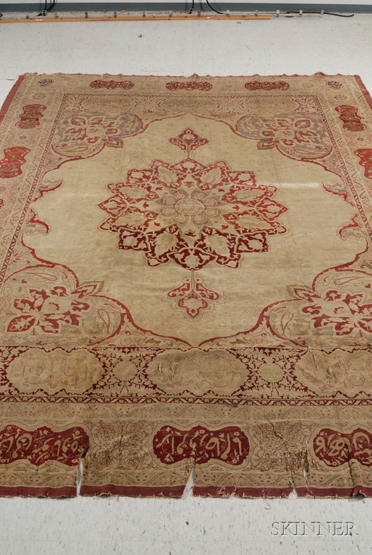 Appraisal: Anatolian Carpet late th century areas of dryness and tears