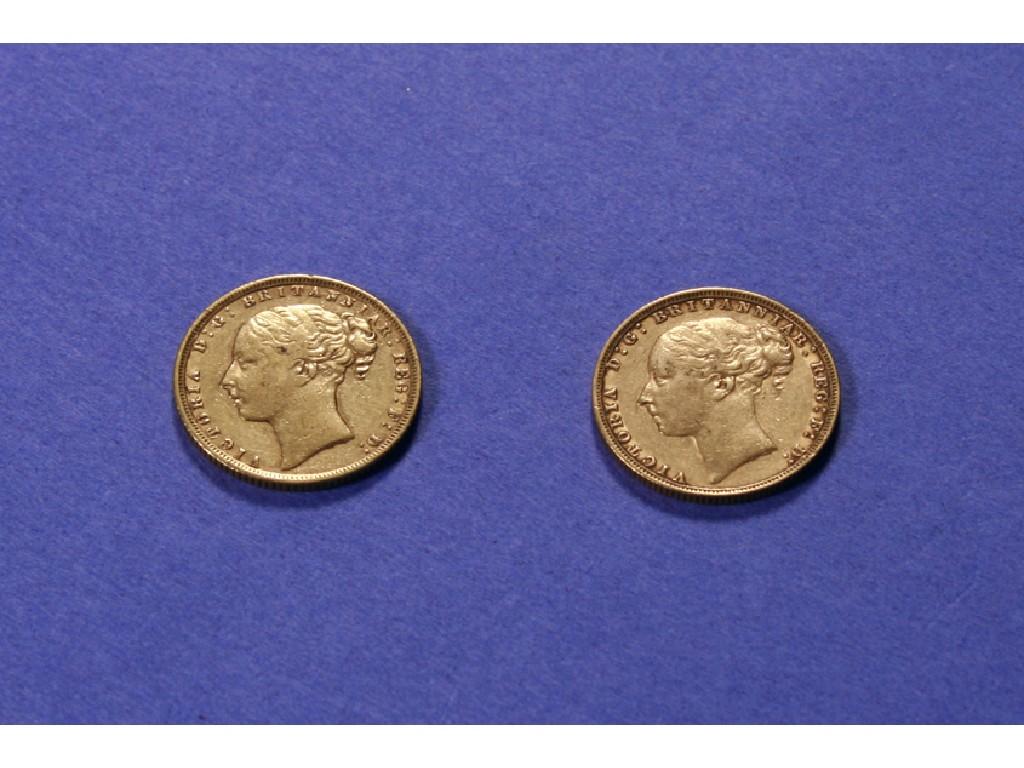 Appraisal: A VICTORIAN GOLD SOVEREIGN and one other