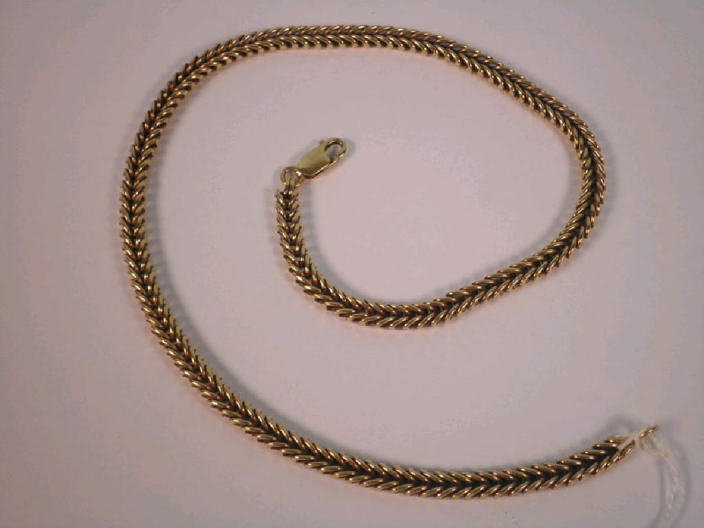 Appraisal: A snake link neck chain stamped g