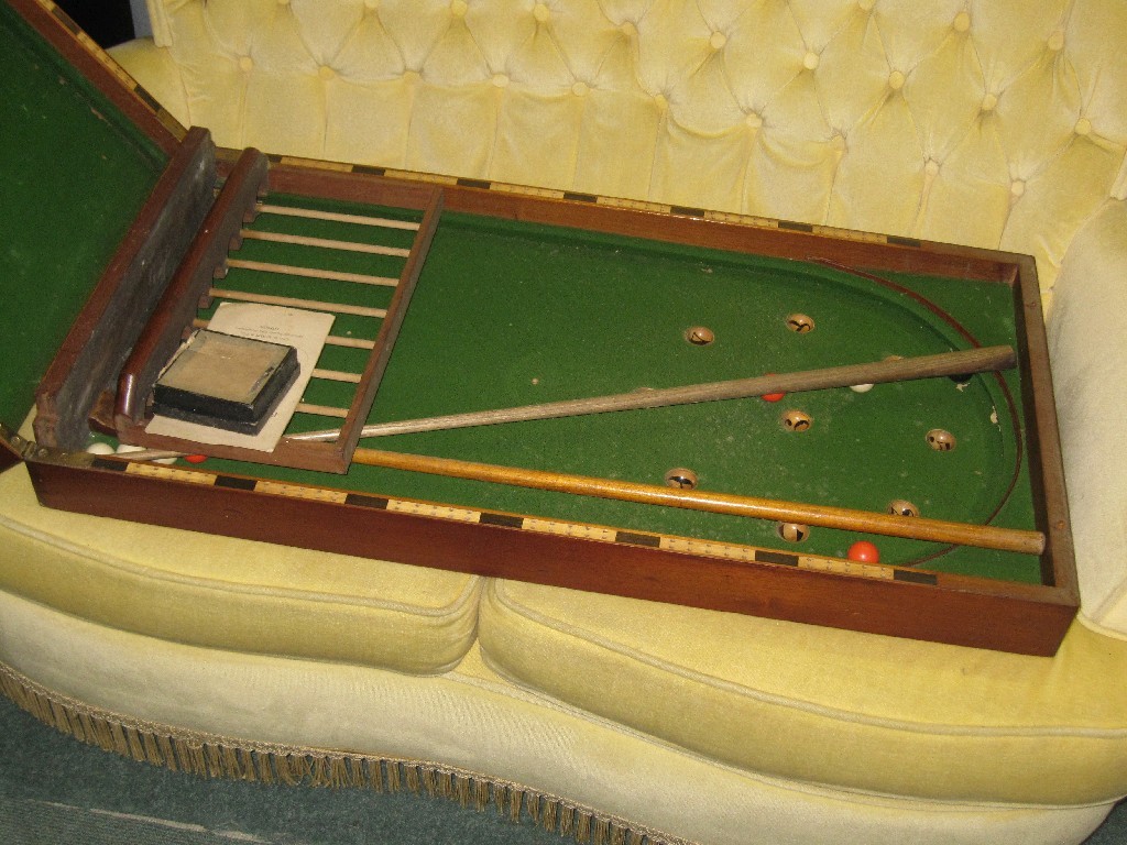 Appraisal: Table top bar billiards set