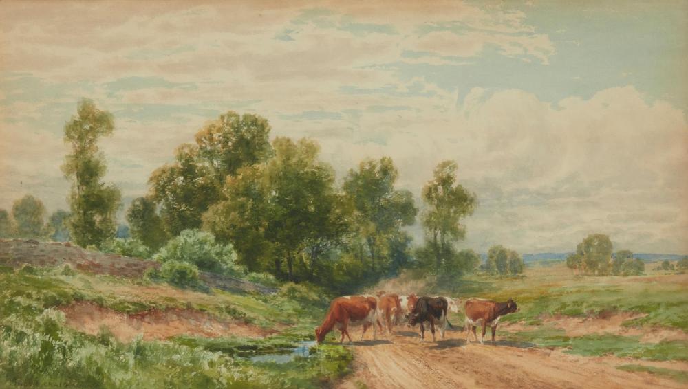 Appraisal: THOMAS B CRAIG ANA - PASTORAL SCENE OF COWS WATERING