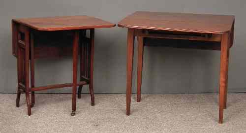 Appraisal: An Edwardian mahogany Sutherland table the top with canted corners