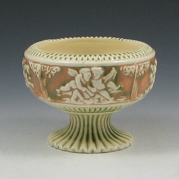 Appraisal: Roseville Donatello - Compote - Mint Roseville Donatello - compote