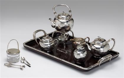 Appraisal: Japanese silver six-piece silver tea service th century