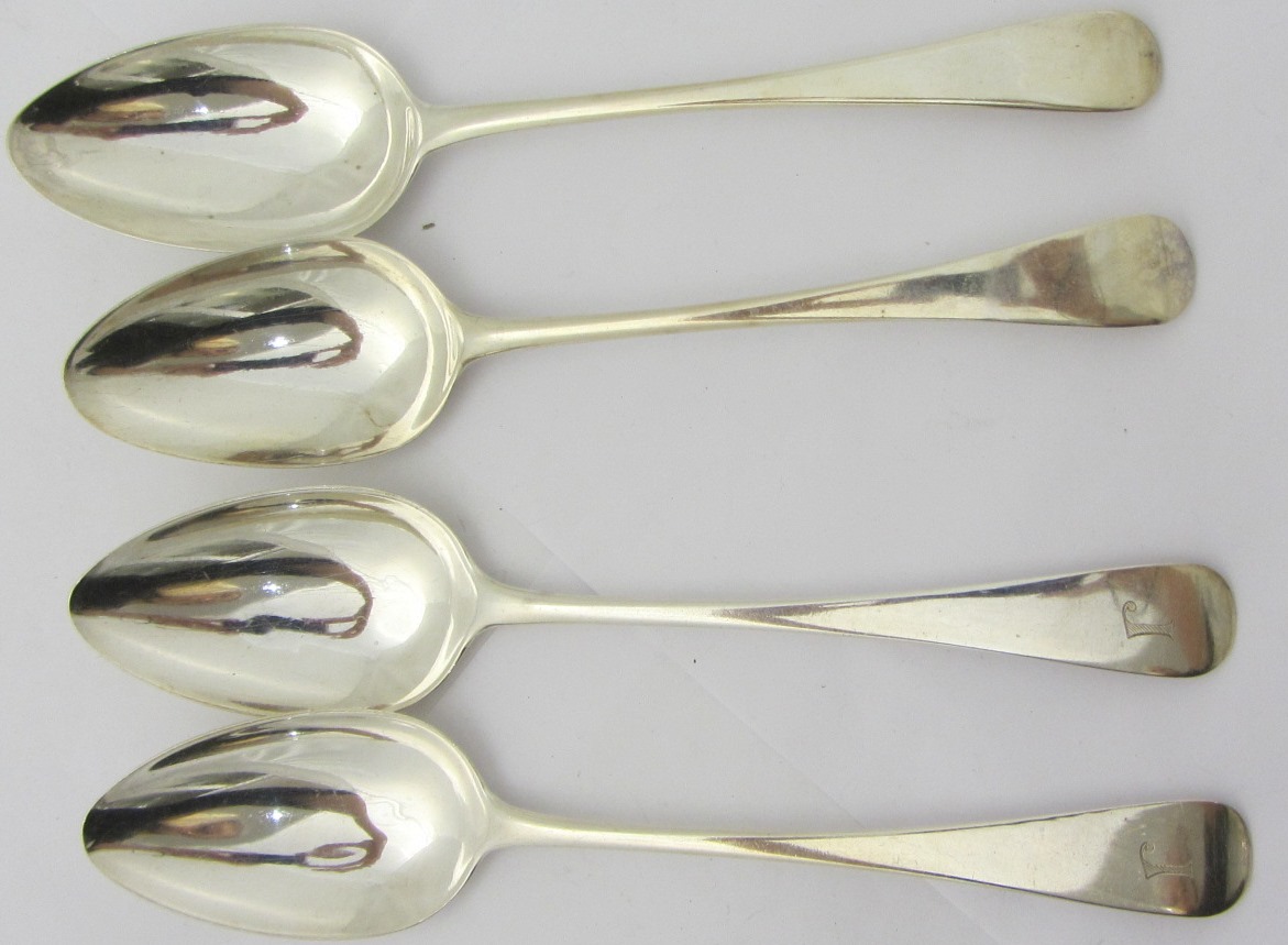 Appraisal: A pair of silver Old English pattern tablespoons London and