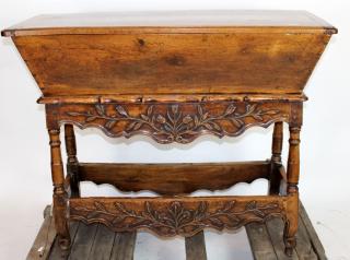 Appraisal: French Provincial petrin in walnut French Provincial petrin in walnut