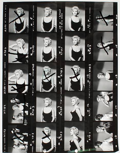 Appraisal: A Marilyn Monroe set of never-before-seen black and white contact