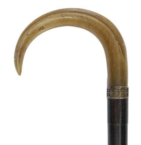 Appraisal: Vintage spring-operated sword cane early th c having a horn