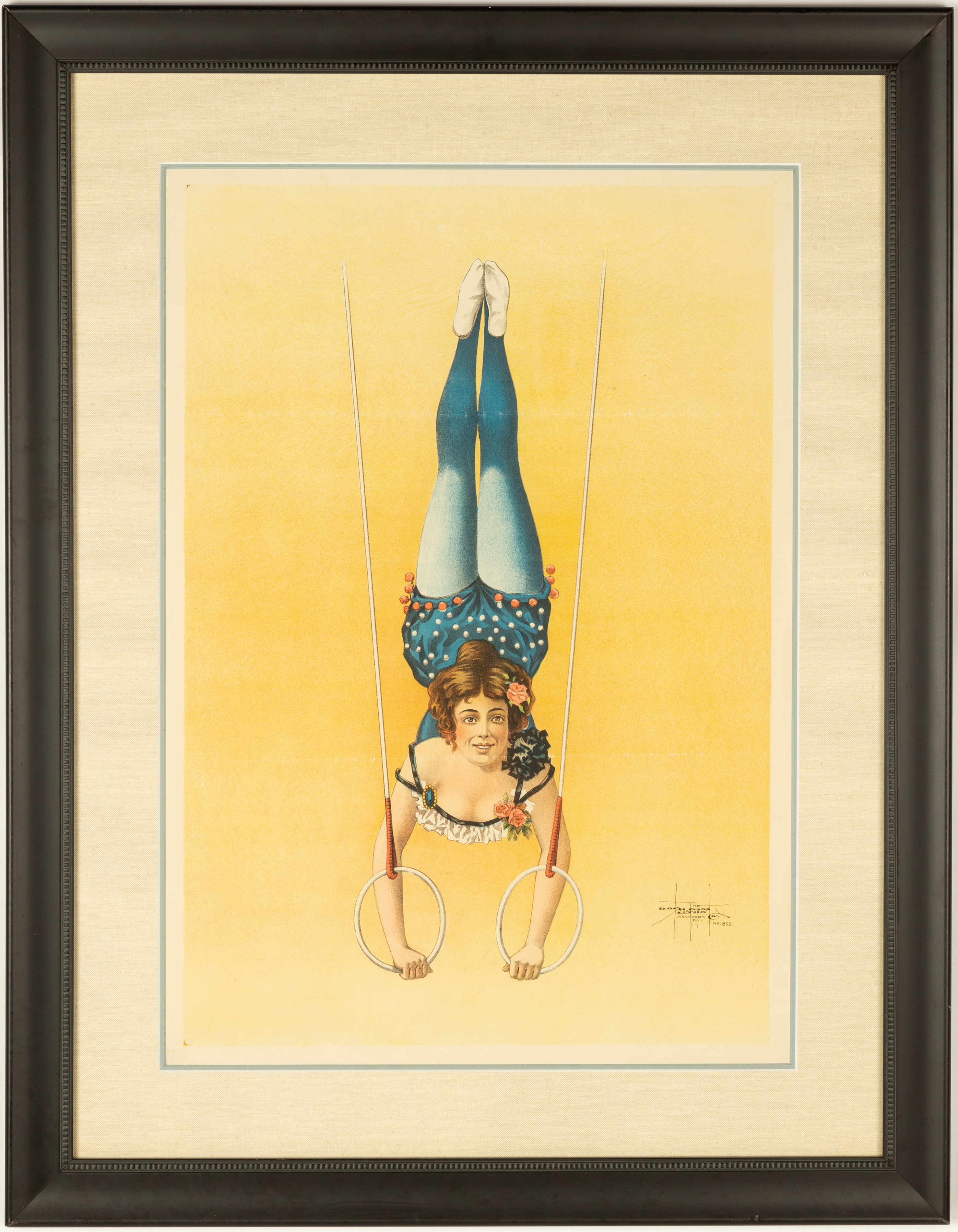 Appraisal: CIRCUS ACROBAT WOMAN ON RINGS DONALDSON LITHOGRAPH circa Donaldson Litho