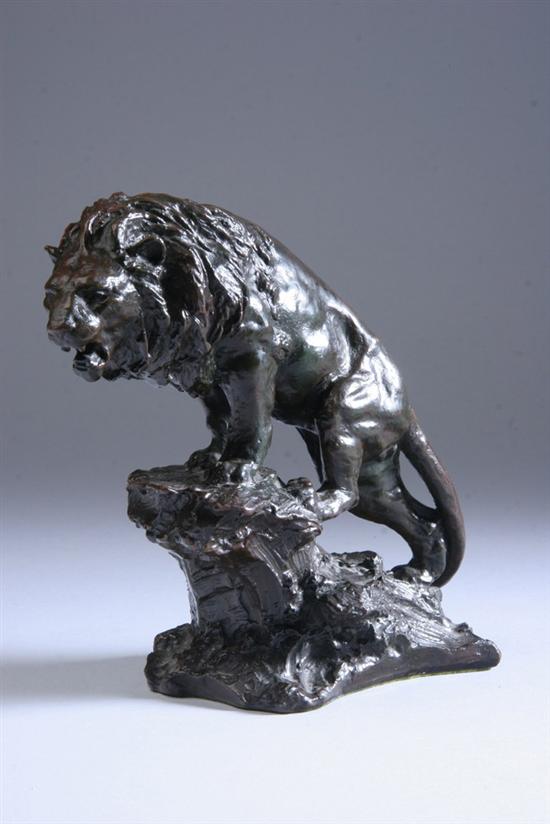 Appraisal: LEONARD NOCK American b LION ON A ROCK signed and