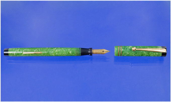 Appraisal: Sheaffer Sheaffer flat top green jade - C with original