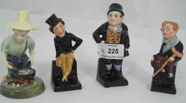 Appraisal: Royal Doulton figures Alfred Jingle HN Bill Sykes HN broken