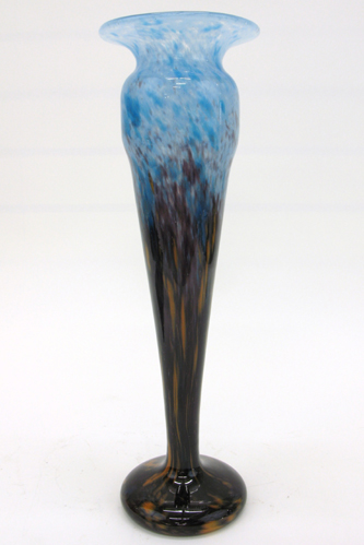 Appraisal: FRENCH SCHNEIDER ARTGLASS VASE H The tapered vase mottled in