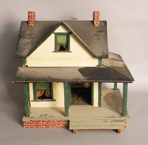 Appraisal: Painted doll house early th c h w