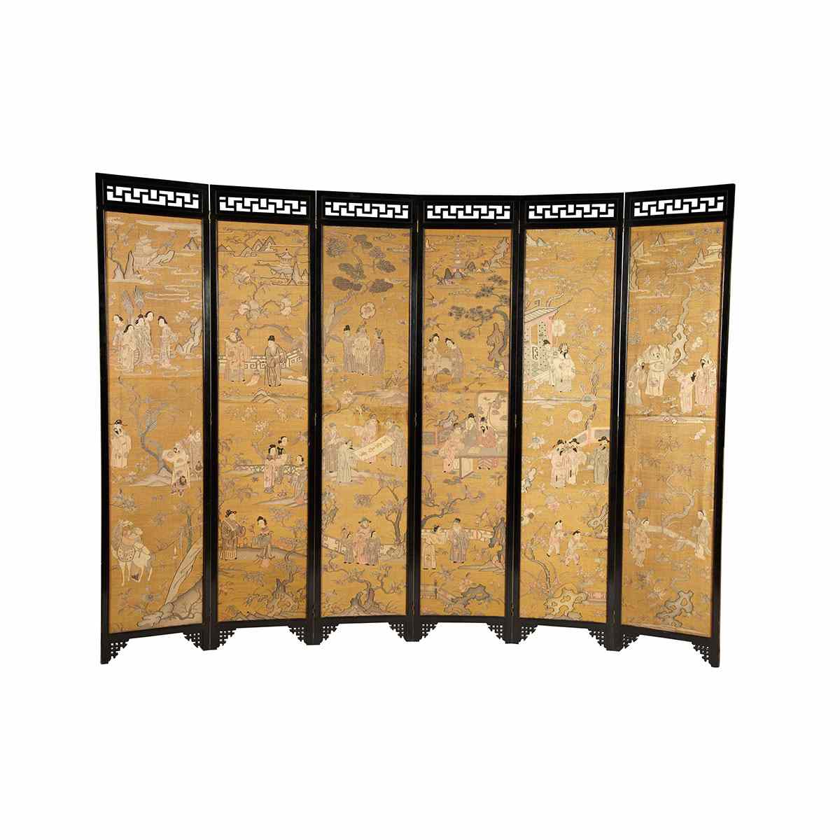 Appraisal: Twelve Large Kesi Panels Late Qing Dynasty Each depicting a