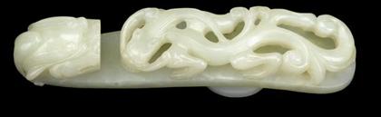 Appraisal: Chinese white jade garment hook th century