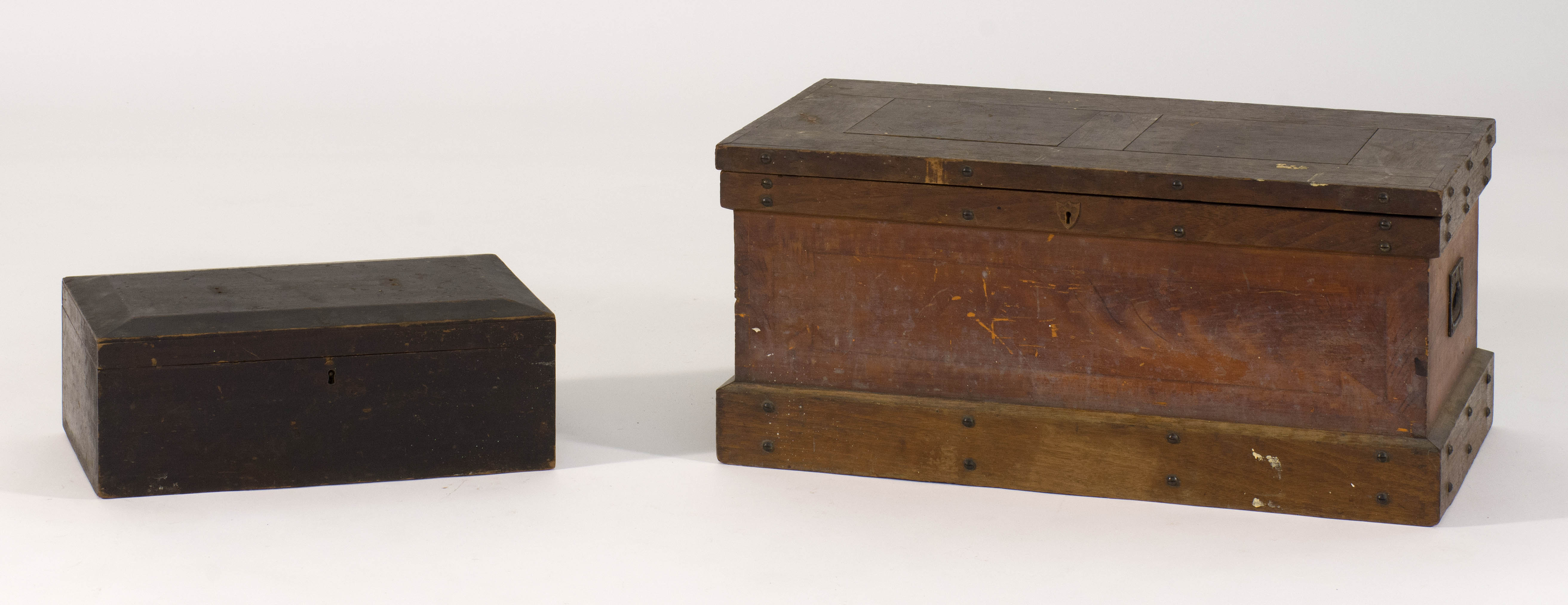 Appraisal: WOOD TOOLBOX Late th Early th CenturyTogether with a Late