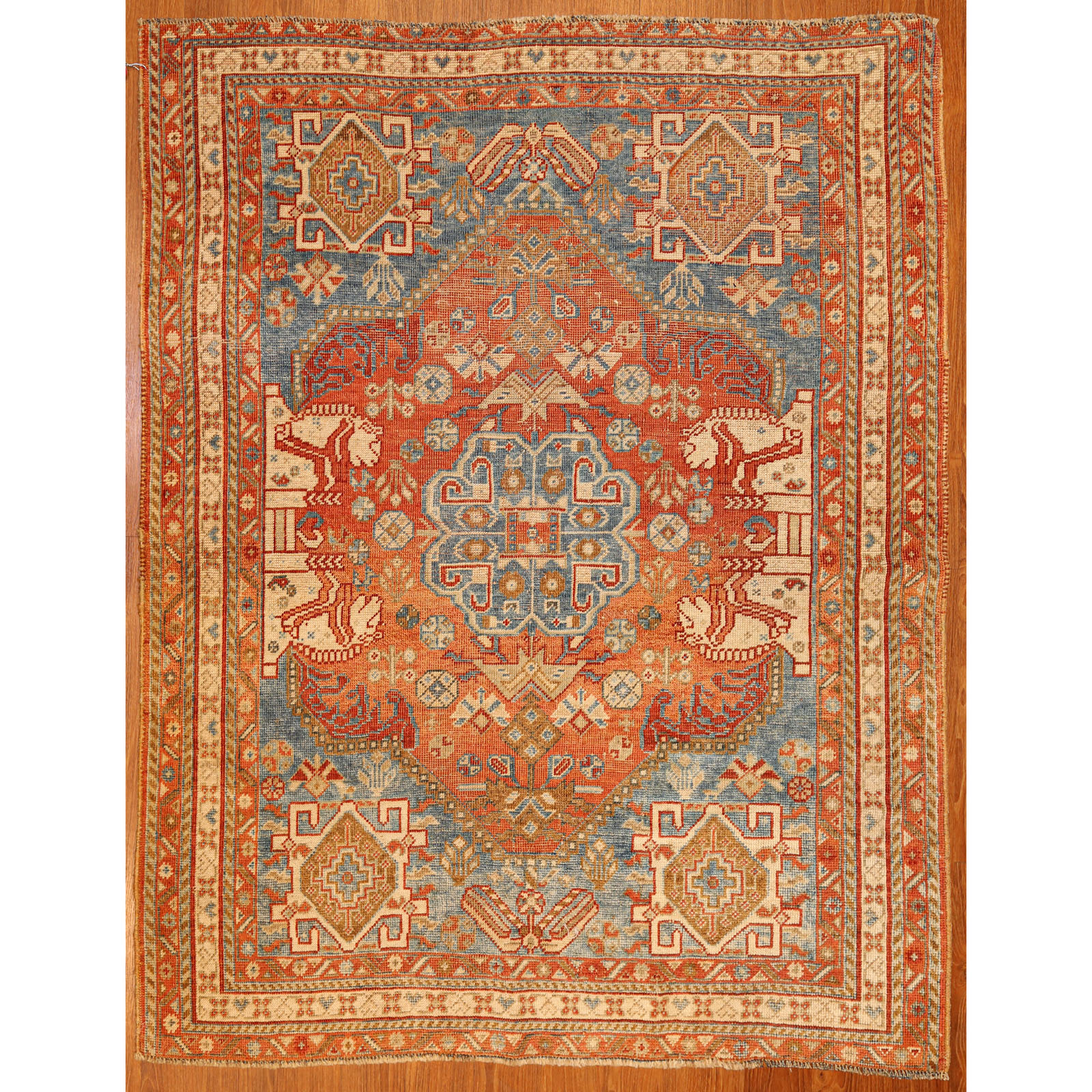 Appraisal: SEMI-ANTIQUE QASHQAI RUG PERSIA X Second quarter- th century hand-knotted