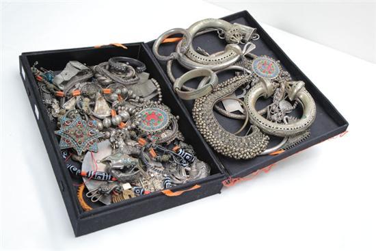 Appraisal: LARGE GROUP OF JEWELRY Mostly tribal bracelets and necklaces of