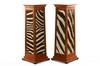 Appraisal: PEDESTALS - Pair of custom made mahogany floor pedestals with