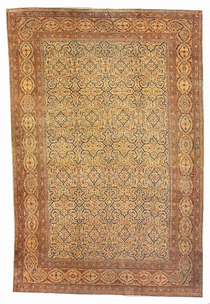 Appraisal: A Kashan carpet Central Persia late th century size approximately