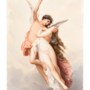 Appraisal: A Berlin K P M Painted Porcelain Plaque Circa depicting