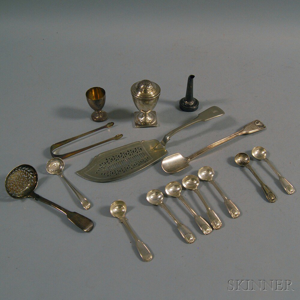 Appraisal: Small Group of English Mostly Silver Flatware and Tableware including