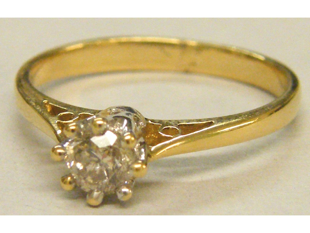 Appraisal: ct diamond solitaire ring ct approx size K