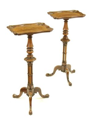 Appraisal: A pair of George IV goncalo alves tripod tables or