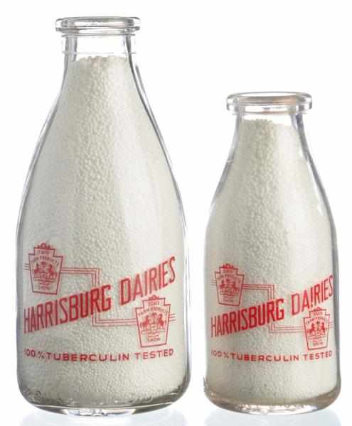 Appraisal: Lot of Harrisburg PA Dairies Milk Bottles Description Lot includes